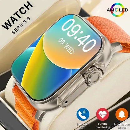 2024 T900 Ultra 2 Smart Watch Men 49mm Series 8 2.3 "AMOLED Screen NFC Compass Waterproof For Apple Watch IWO Ultra 8 Smartwatch Zarorat