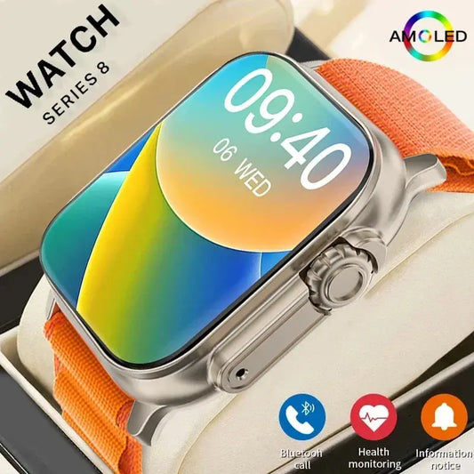 2024 T900 Ultra 2 Smart Watch Men 49mm Series 8 2.3 "AMOLED Screen NFC Compass Waterproof For Apple Watch IWO Ultra 8 Smartwatch Zarorat