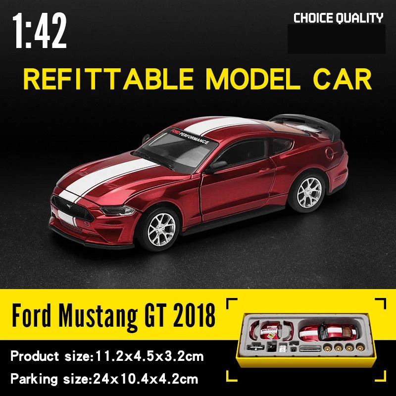 1/42 2018 Ford Mustang GT Alloy Model Car | Metal | Assembly Needed Zarorat