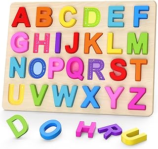 Wooden Alphabet Puzzle Board for Kids