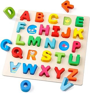 Wooden Alphabet Puzzle Board for Kids