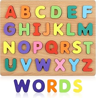 Wooden Alphabet Puzzle Board for Kids