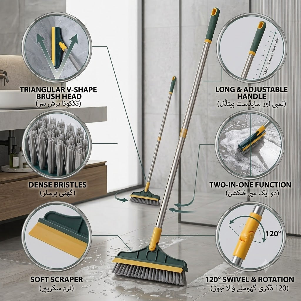 Twist Floor Mop 3 in 1 Brush Viper Mop - Ghar Ki Safai Ka System