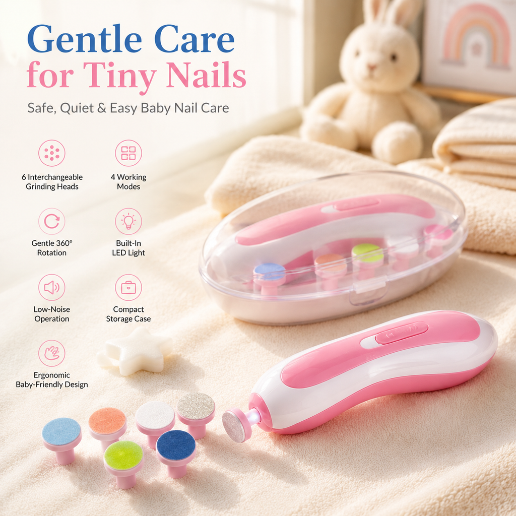 Baby Electric Nail Trimmer - Safe Nail Care for Newborns