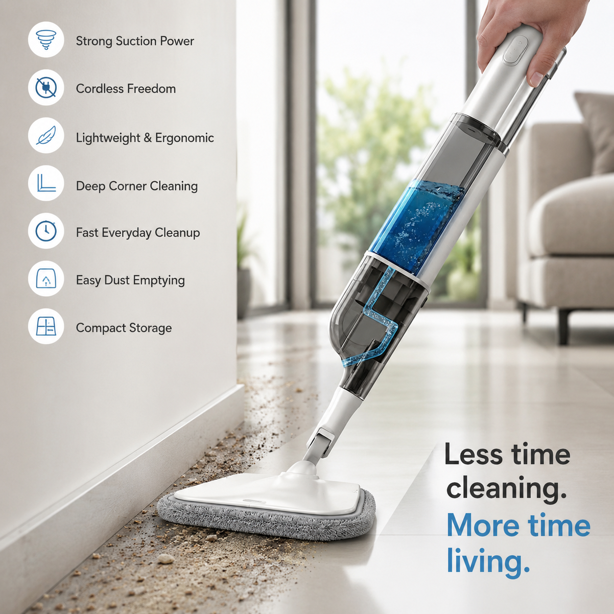 Spray Cleaner Mop - Built-In Spray Floor Cleaning Mop