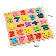 Wooden Numbers Puzzle Board for Kids