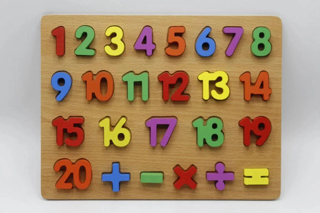 Wooden Numbers Puzzle Board for Kids