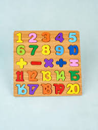 Wooden Numbers Puzzle Board for Kids
