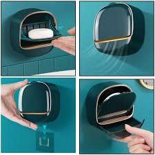 Luxury Soap Holder with Drain Tray - Bathroom Soap Dish