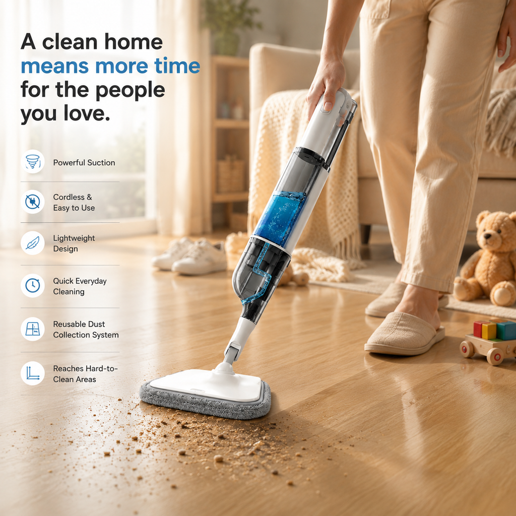 Spray Cleaner Mop - Built-In Spray Floor Cleaning Mop